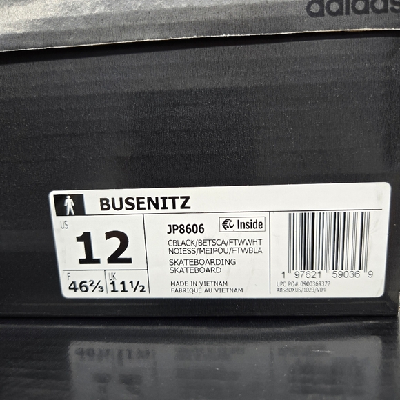 New Adidas Busenitz Pro 'Black Scarlet' Men's Skateboarding Shoes Size 12 - Picture 8 of 8